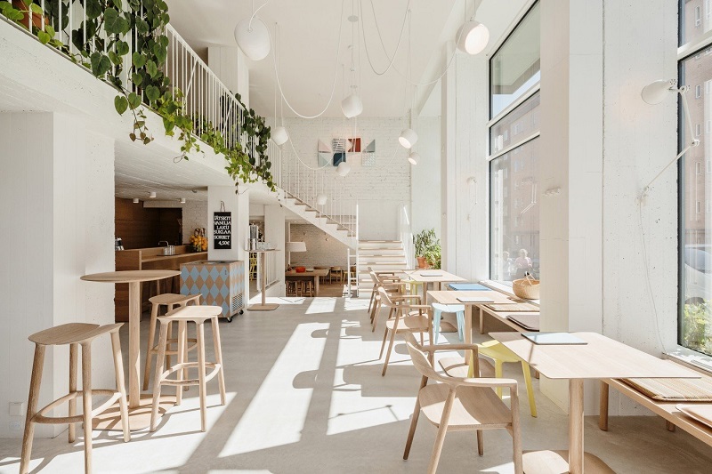 Sự tối giản của quán cafe Scandinavian rất được ưa chuộng