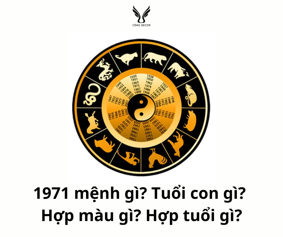 1971 mệnh gì?Tuổi con gì? Hợp màu gì? Hợp tuổi gì?