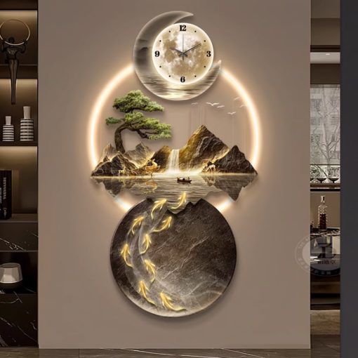 Đồng Hồ Treo Tường Cá Bơi Ngược Dòng