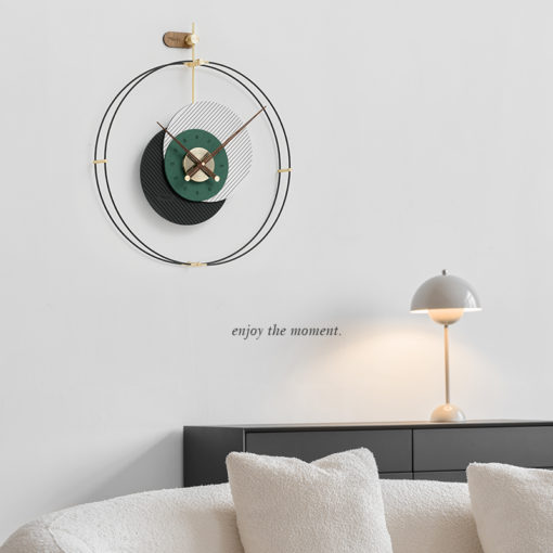 Đồng Hồ Treo Tường Vòng Tròn Sắc Màu Tối Giản