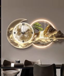 Đồng Hồ Treo Tường Vầng Trăng Sơn Thủy