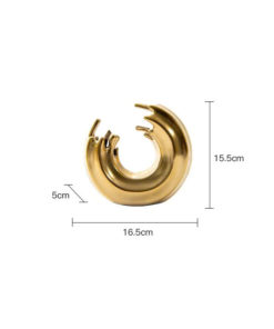 Khối Decor Vòng Xoay Ánh Kim Hiện Đại