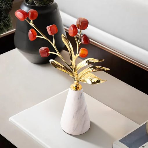 Bình Hoa Đá Cẩm Thạch Kim Phú Quý