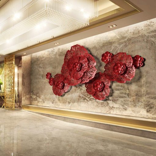 Phù điêu 3D Hoa Nở Rực Rỡ