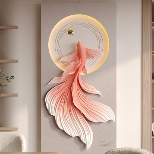 Tranh Cá Bơi Ngược Dòng 3D LED