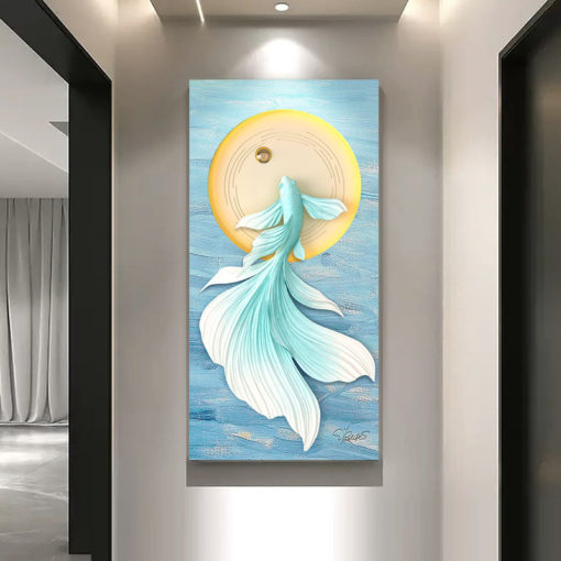 Tranh Cá Bơi Ngược Dòng 3D LED