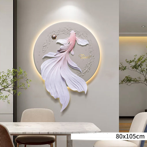 Tranh Cá Bơi Ngược Dòng 3D LED