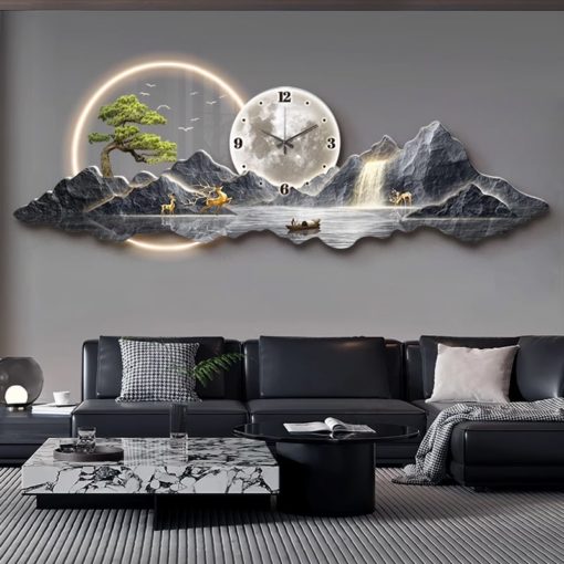 Đồng Hồ Treo Tường Sơn Thủy Hữu Tình