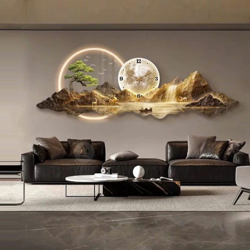 Đồng Hồ Treo Tường Sơn Thủy Hữu Tình