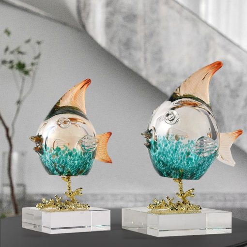 Tượng Con Cá Làm Bằng Pha Lê