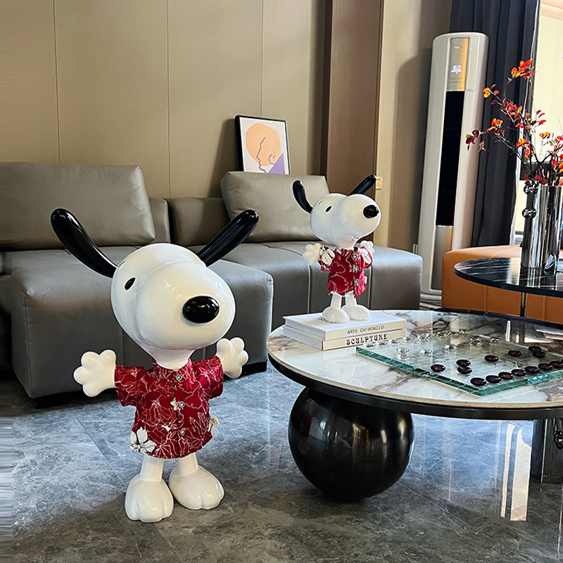 Tượng Chú Chó Vui Vẻ Snoopy - Pooh