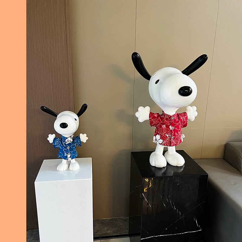 Tượng Chú Chó Vui Vẻ Snoopy - Pooh