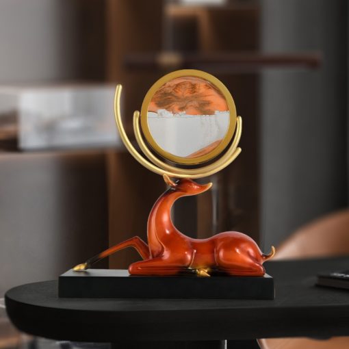 Tượng Hươu Kết Hợp Tranh Cát Lún