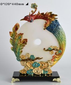 Tượng Long Phụng Hòa Quyện Ngọc Bích