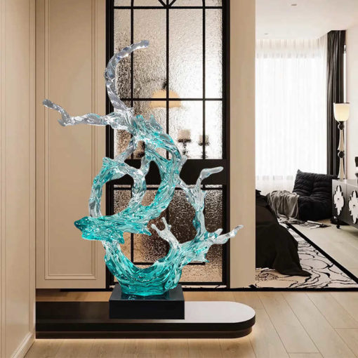 Tượng Sóng Nước Pha Lê Nghệ Thuật