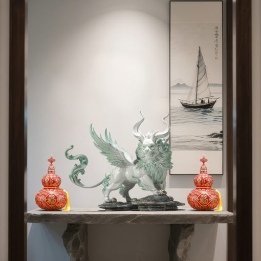 Tượng Thần Thú Kỳ Lân Phi Vân