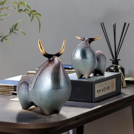 Tượng Trâu Hưng Thịnh Trừu Tượng