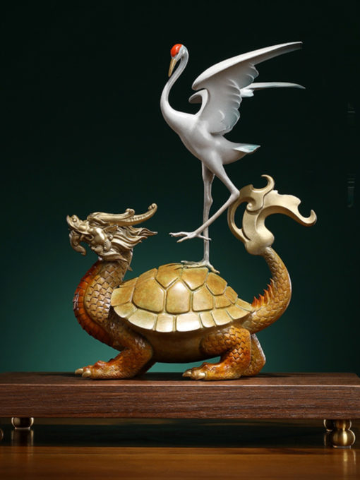 Tượng Hạc Trên Lưng Rùa