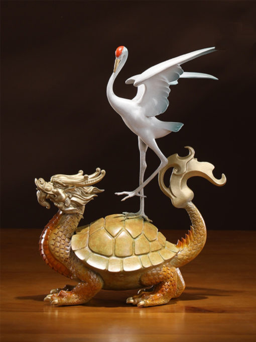 Tượng Hạc Trên Lưng Rùa