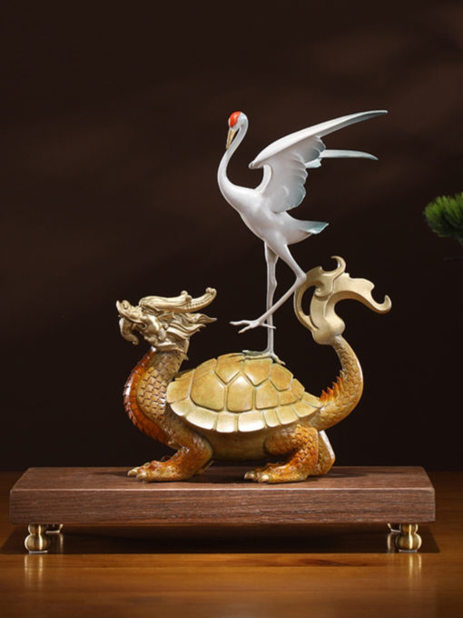Tượng Hạc Trên Lưng Rùa