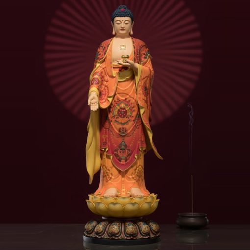 Bộ Tượng Tây Tam Thánh Đứng Trên Đài Sen