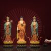 Bộ Tượng Tây Tam Thánh Đứng Trên Đài Sen