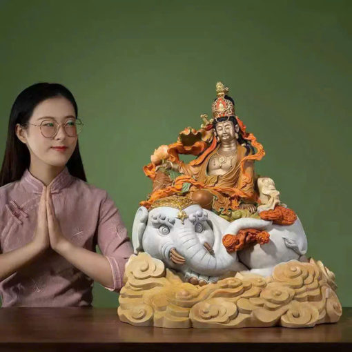 Tượng Văn Thù Và Phổ Hiền Bồ Tát
