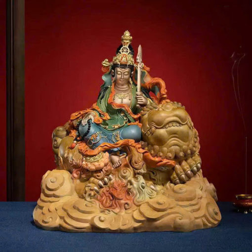 Tượng Văn Thù Và Phổ Hiền Bồ Tát